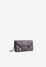 Stella McCartney Falabella Shaggy Deer Chain Clutch Midnight 7P0086WP04894018_Darknavy_70014794