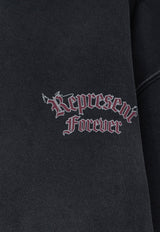 Represent Duality Distressed Hooded Sweatshirt Black MLM10118602_washed black_70014473