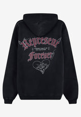 Represent Duality Distressed Hooded Sweatshirt Black MLM10118602_washed black_70014473