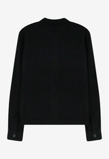 Toteme Cashmere Knit Polo Cardigan Black 243WRT0347YA0016001_BLACK_70027332