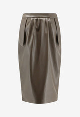 Stella McCartney Alter Mat Pencil Skirt Brown 6301833GU3002801_Mud_70014737