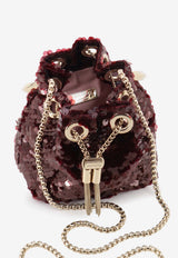 Jimmy Choo Micro Bonbon All-Over Sequins Bucket Bag Merlot MICROBONBONEZRDEEPMERLOTLIGHTGOLD_DEEPMERLOTLIGHTGOLD_67481159