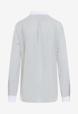 Argyle Print Silk Shirt