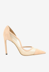 Jimmy Choo Brigitte 100 Mesh and Suede Pumps Biege BRIGITTE100SMSCHAI_CHAI_67481174