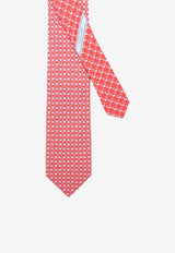 Ferragamo Frog Print Silk Tie Red 351459794944F.ROSSO_Arancio_67481175