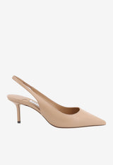 Jimmy Choo Love 65 Leather Slingback Pumps Biege LOVESB65CLFCHAI_CHAI_67481178