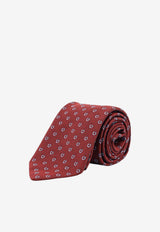 Ferragamo Gancini Jacquard Silk Tie Bordeaux 351424794460BORDEAUX_Bordeaux_67481181