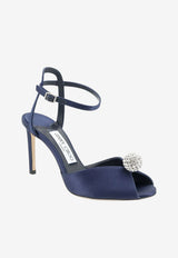Jimmy Choo Sacora 85 Satin Sandals with Crystal-Ball Blue SACORA85WCZMARINECRYSTAL_MARINECRYSTAL_67481184