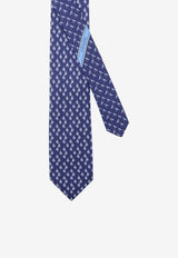 Ferragamo Nautica Print Silk Tie Blue 351447794599BLUSCURO_BLUSCURO_67481187