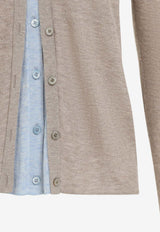 Layered Silk-Blend Cardigan