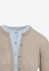 Layered Silk-Blend Cardigan