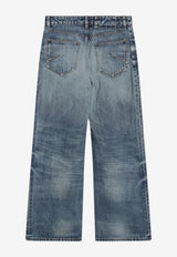 Alaïa Flared Ankle-Length Jeans Blue AA9P1276D016CDE/T_ALAIA-A35