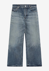 Alaïa Flared Ankle-Length Jeans Blue AA9P1276D016CDE/T_ALAIA-A35