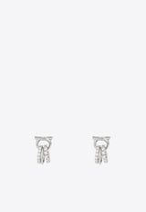 Ferragamo Gancini Crystal Ring Drop Earrings Silver 761003795162CRYSTAL_Cristallo_67481194