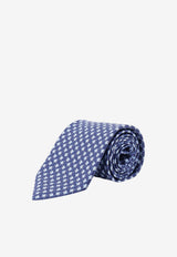 Ferragamo All-Over Fish Print Silk Tie Navy 351442794549NAVY_NAVY_67481195