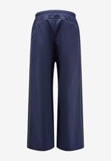 Balenciaga Logo Print Drawstring Track Pants Navy A001ZCTPQ386641_NEWDARKNAVY_70149662