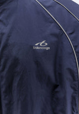 Balenciaga Logo Print Zip Track Jacket Navy A001YQTPQ386641_NEWDARKNAVY_70149669