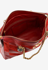 Valentino Medium Panthea Suede and Leather Crossbody Bag Red 9W2B0S70DEDAQS_RUSSETRED_70013687