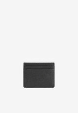 VLogo Grained Leather Cardholder