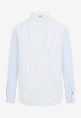 Pinstripe Long-Sleeved Poplin Shirt