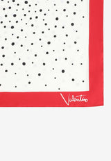 Polka Dots Silk Foulard Scarf