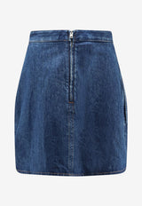 Givenchy Cocoon Mini Denim Skirt Blue BW413R517B420_Medium Blue_66335820