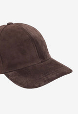 VLogo Suede Baseball Cap