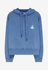Isabel Marant Etoile Salmy Logo Hooded Sweatshirt Blue SW0200FAD1M04EBULB_BlueLight Blue_70014430