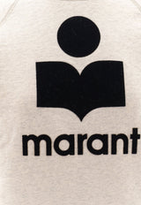 Isabel Marant Etoile Milly NY Flocked Logo Sweatshirt Ecru SW0160FAA1M07E23EC_Ecru_70014508