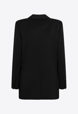 Saint Laurent Double-Breasted Wool Tuxedo Blazer Black 665488Y7E63/T_YSL-1000