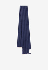 Brunello Cucinelli Ribbed Cashmere Scarf Navy M2240819CU715_NAVYCAMEL_70014658
