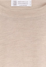 Brunello Cucinelli Cashmere Crewneck Sweater Beige M2300100CLB17_CAMELCHIARONEBBIA_70014710