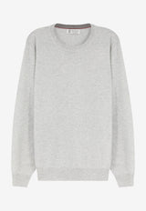 Brunello Cucinelli Cashmere Crewneck Sweater Gray M2200100CCJ72_NEBBIAROCCIA_70014714