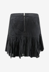 Isabel Marant Etoile Daneen Ruffled Mini Skirt Black JU0512FBB3J04E01BK_BLACK_70013686