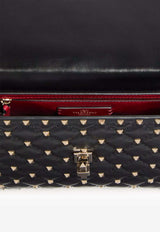 Valentino Rockstud Spike Leather Crossbody Bag Black 9W2B0122NAP0NO_Black_70013703
