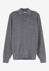 Brunello Cucinelli Cashmere Polo Sweater Gray M2300295C079C_PIOMBOGRIGIOCHIARO_70014785