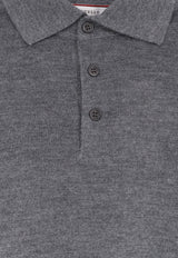 Brunello Cucinelli Cashmere Polo Sweater Gray M2300295C079C_PIOMBOGRIGIOCHIARO_70014785