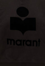 Isabel Marant Etoile Moby Flocked Logo Faded Sweatshirt Black SW0003FAA1M07E02FK_FADED BLACK_70013791