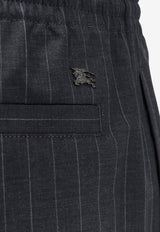 Burberry EKD Pinstripe Drawstring Pants Gray 8130048C6179_IRON GREY STRIPE_70013968