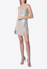 Self-Portrait Rhinestone Embellished Mini Dress Champagne PF26-041SPL/T_SELF-CH