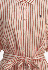 Polo Ralph Lauren Striped Midi Shirt Dress Red 211965843500WHITE-RED_43dbb065-6b6b-4187-a372-e2348846fb0b