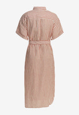 Polo Ralph Lauren Striped Midi Shirt Dress Red 211965843500WHITE-RED_43dbb065-6b6b-4187-a372-e2348846fb0b