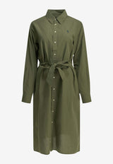 Polo Ralph Lauren Linen-Blend Midi Shirt Dress Green 211A96346001SUPPLY OLIVE_e6c5b0a2-62a7-43eb-a56e-8f500830f41a