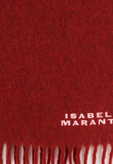 Isabel Marant Firmy Alpaca Blend Fringed Scarf Red EC002XFBA4C04A80BY_BURGUNDY_70149665