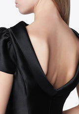 Self-Portrait Silk Taffeta Mini Dress Black PF26-097SSI/T_SELF-B
