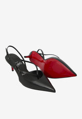 Christian Louboutin Twistissimo 60 Slingback Pumps Black 3260078-B439-BLACK