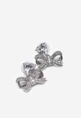 Self-Portrait Crystal Bow Drop Earrings Silver PF26-630EPR/T_SELF-SL