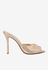 Christian Louboutin Me Dolly 100 Laminated Leather Mules Rose Gold 3260151-F608-LECHE