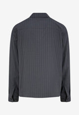 Burberry EKD Pinstripe Zip Jacket Gray 8125777C6179_IRON GREY STRIPE_70014224