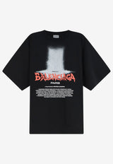 Balenciaga The Door Oversized Printed T-shirt Black 871733TUVO41000_BLACK_70166836